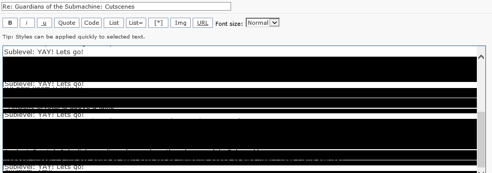 I'm having a strange bug while scrolling trough sections of a post while making one.